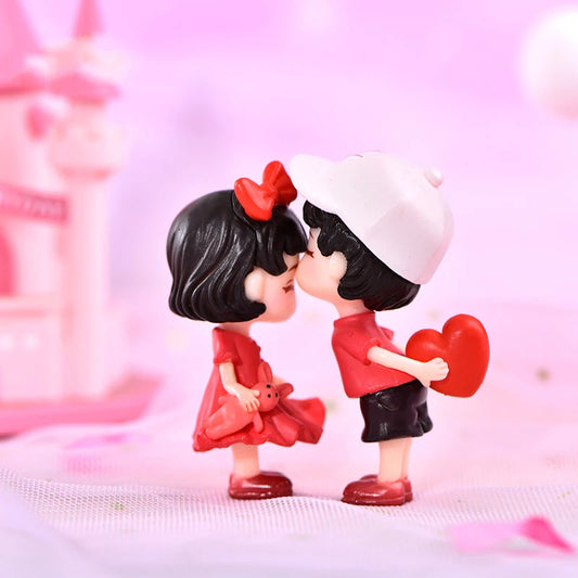 Cute Cartoon Couple Miniatures for Cars, Desks & Home