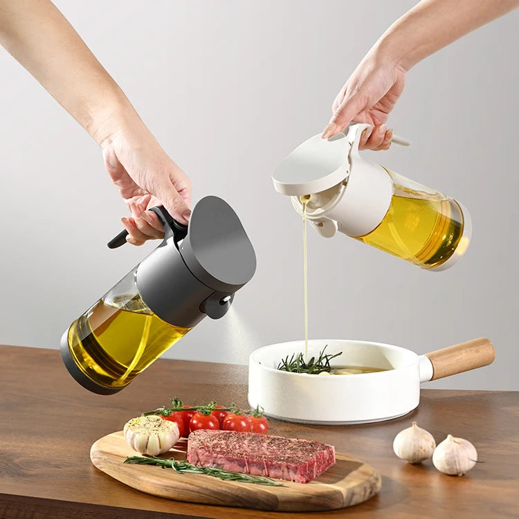 2-in-1 Oil Sprayer & Dispenser for Easy Cooking