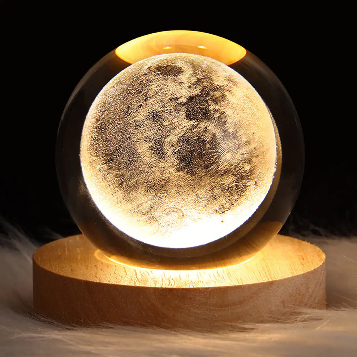 Magical 3D Moon Crystal Night Light