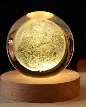 Magical 3D Moon Crystal Night Light