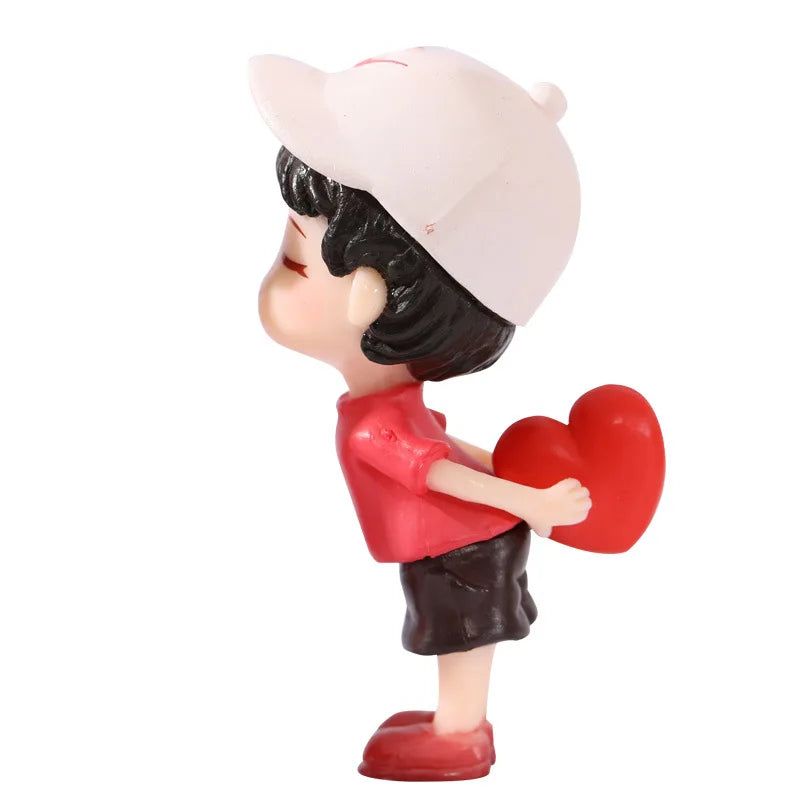 Cute Cartoon Couple Miniatures for Cars, Desks & Home